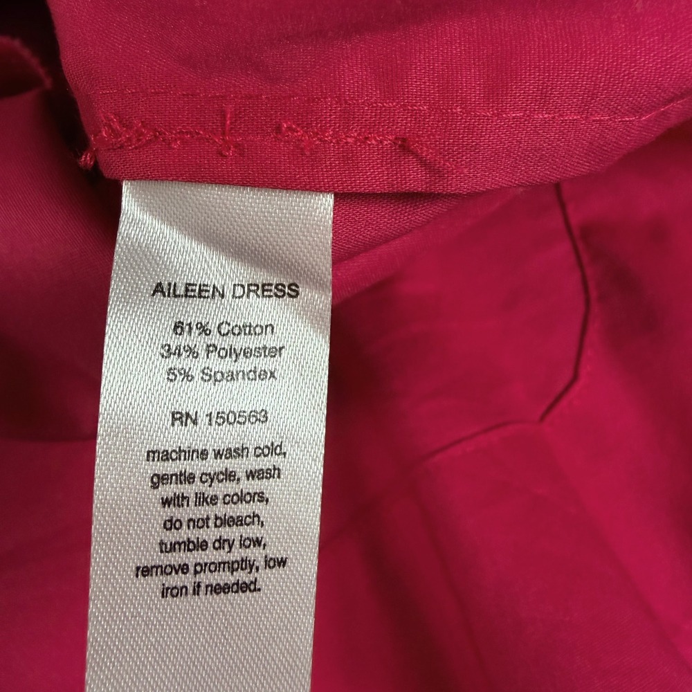 HINSON WU Aileen Dress Fuchsia Pink Button Front Collared‎ Shirt Dress XS - Picture 8 of 9